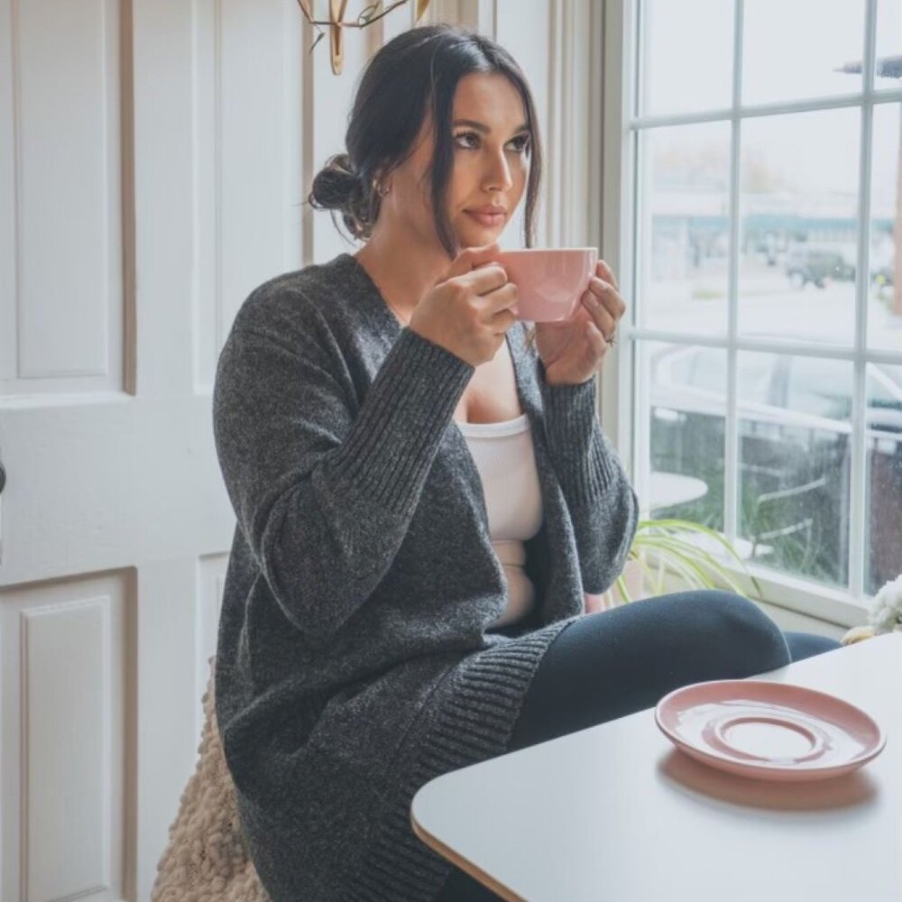 Cozy charcoal Gray Women's Cardigan